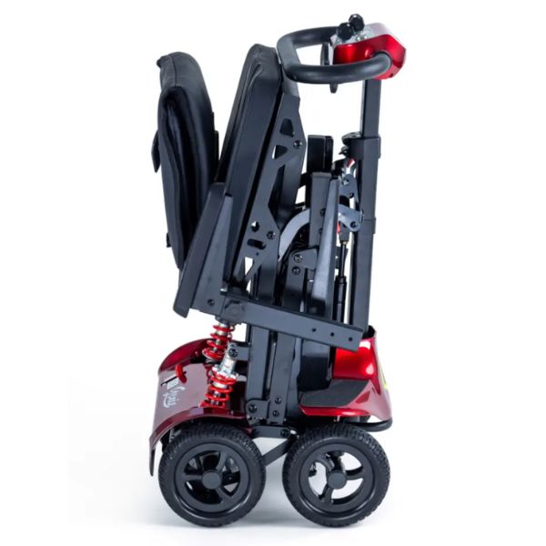 Genie Lightweight Folding Mobility Scooter in a Folding Position