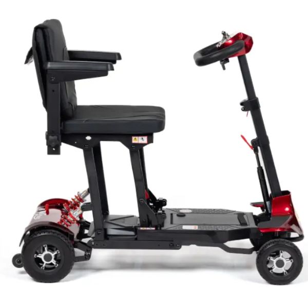 Genie Lightweight Folding Mobility Scooter shown from a side profile view on a white background.
