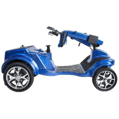 Gladiator 4-Wheel Bariatric Mobility Scooter Caribbean Blue Main Frame Folded Without the Seat   View