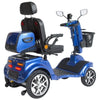 Image of Gladiator 4-Wheel Bariatric Mobility Scooter Caribbean Blue Right Backside View