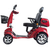Image of Gladiator 4-Wheel Bariatric Mobility Scooter Inferno Red Left Side View