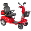 Image of Gladiator 4-Wheel Bariatric Mobility Scooter in Inferno Red Color