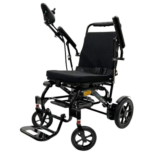 Glide Care G5 Pro Lightweight Foldable Electric Wheelchair Showing its Flipped Arm Rest