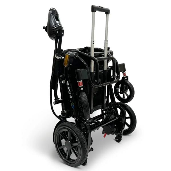 Glide Care G5 Pro Lightweight Foldable Electric Wheelchair Folded Upward