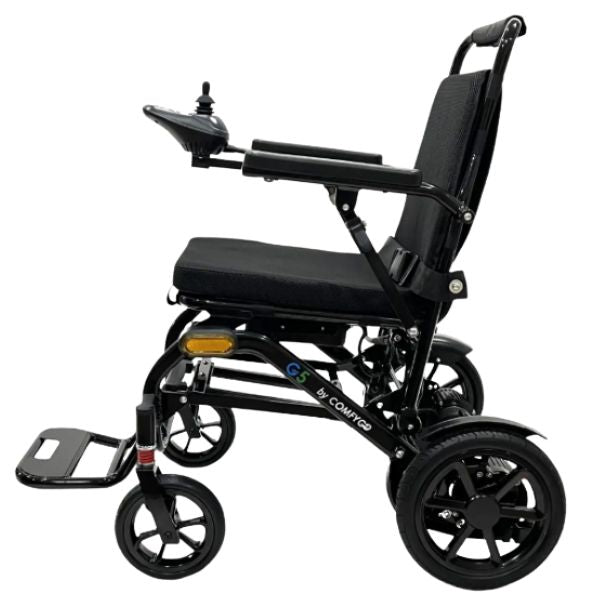 Glide Care G5 Pro Lightweight Foldable Electric Wheelchair Left Side View