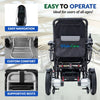 Image of Glide Care G-6R Reclining Backrest Electric Wheelchair  Features and rear view