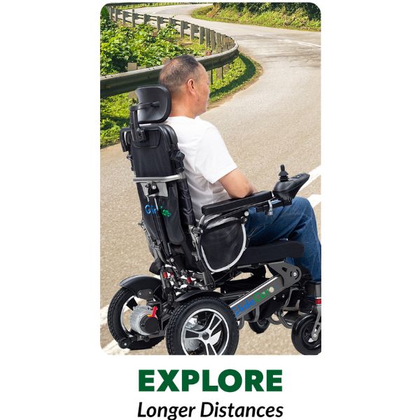 Glide Care G-6R Reclining Backrest Electric Wheelchair Long Distances