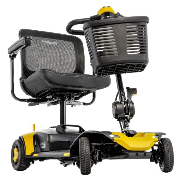 Pride Go-Go Elite Traveller® Gen 3 Platinum 4-Wheel Mobility Scooter in Yellow Color