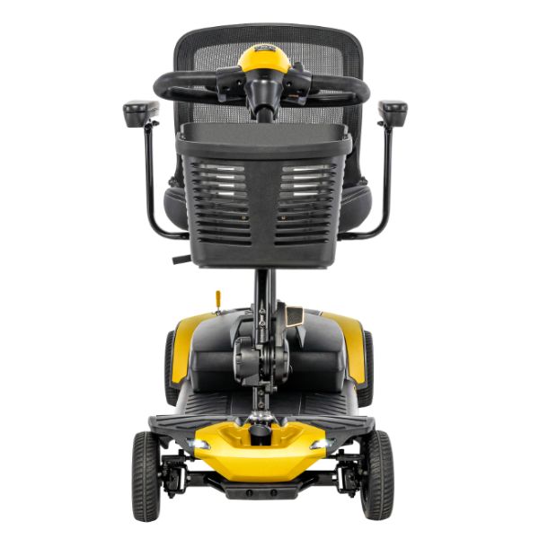 Pride Go-Go Elite Traveller® Gen 3 Platinum 4-Wheel Mobility Scooter Yellow Front View