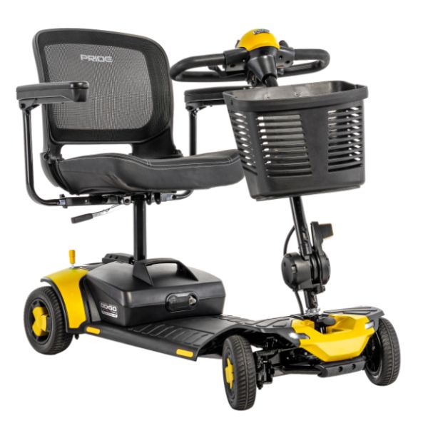 Pride Go-Go Elite Traveller® Gen 3 Platinum 4-Wheel Mobility Scooter in Color Yellow