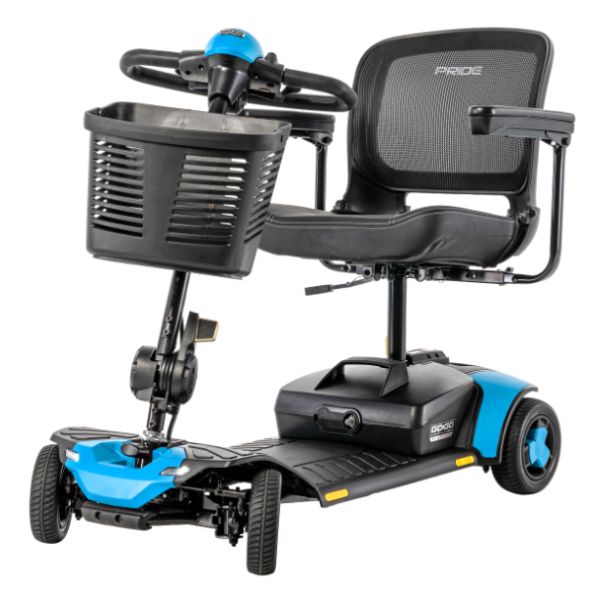 Pride Go-Go Elite Traveller® Gen 3 Platinum 4-Wheel Mobility Scooter in Robin's Egg Blue Color