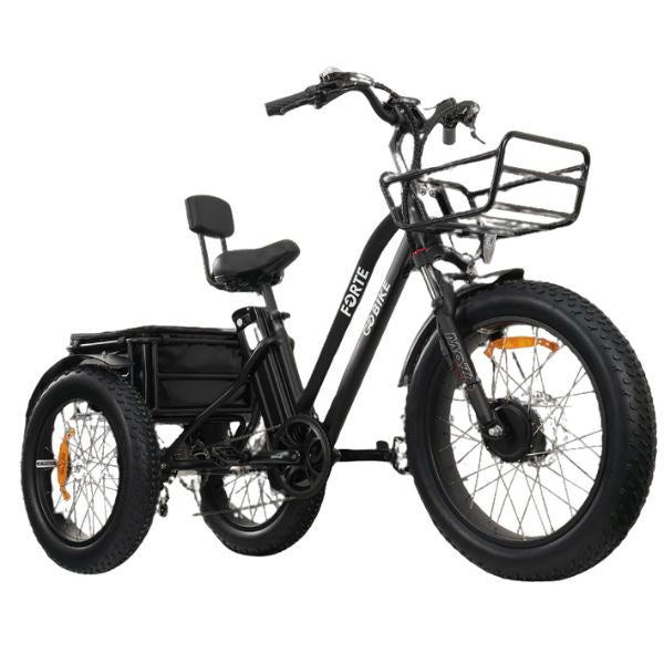 Go Bike Forte Electric Tricycle Black in Angle Right View