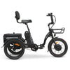 Image of Go Bike TRIO Crossover Lightweight Foldable Electric Tricycle Black in Right Side View