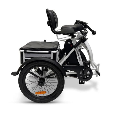 Go Bike TRIO Crossover Lightweight Foldable Electric Tricycle Folded in Right Side View