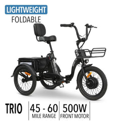 Go Bike TRIO Crossover Lightweight Foldable Electric Tricycle With Specs