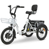 Image of Go Bike TRIO Crossover Lightweight Foldable Electric Tricycle White in Left Angle View