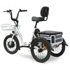 Image of Go Bike TRIO Crossover Lightweight Foldable Electric Tricycle in Left-Rear View