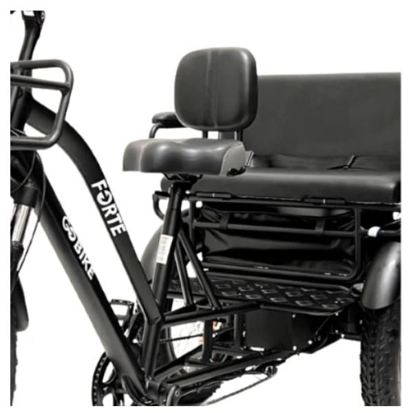 Go Bike Forte Electric Tricycle With Rear Seat Showing the Rear Seat
