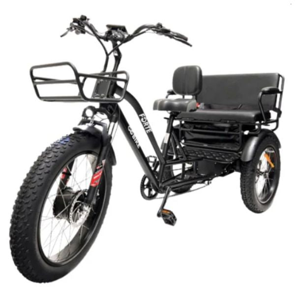 Go Bike Forte Electric Tricycle With Rear Seat Angle Left View