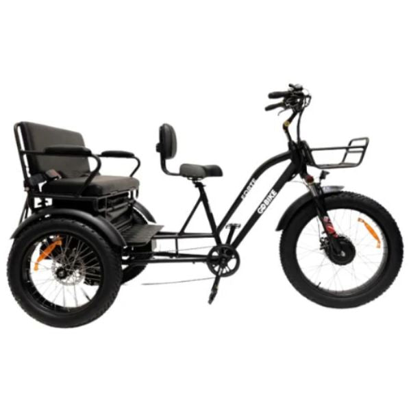 Go Bike Forte Electric Tricycle With Rear Seat in Full Right Side View