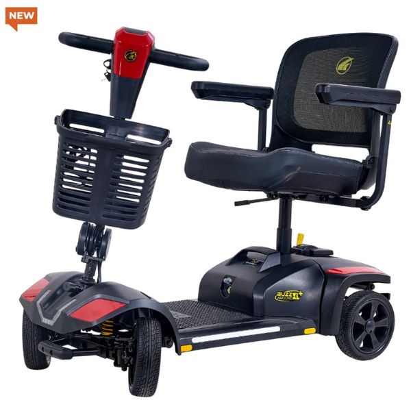 Golden Technologies Buzzaround XL+ 4-Wheel Mobility Scooter Left Side Angle