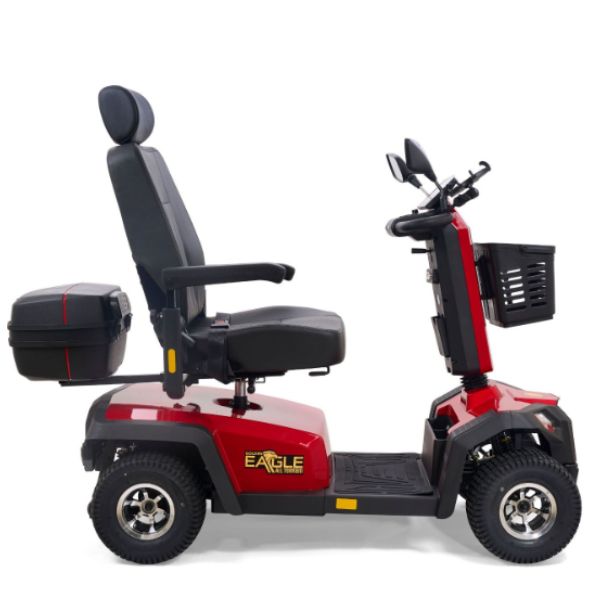 Golden Technologies Eagle All-Terrain 4-Wheel Mobility Scooter Red in Right Side View