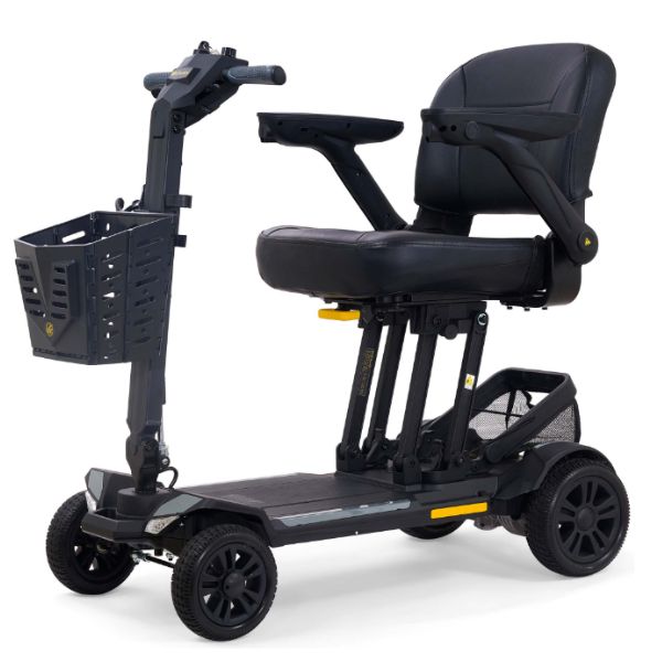 Buzzaround CarryOn HD 4-Wheel Mobility Scooter left Angle View Yellow