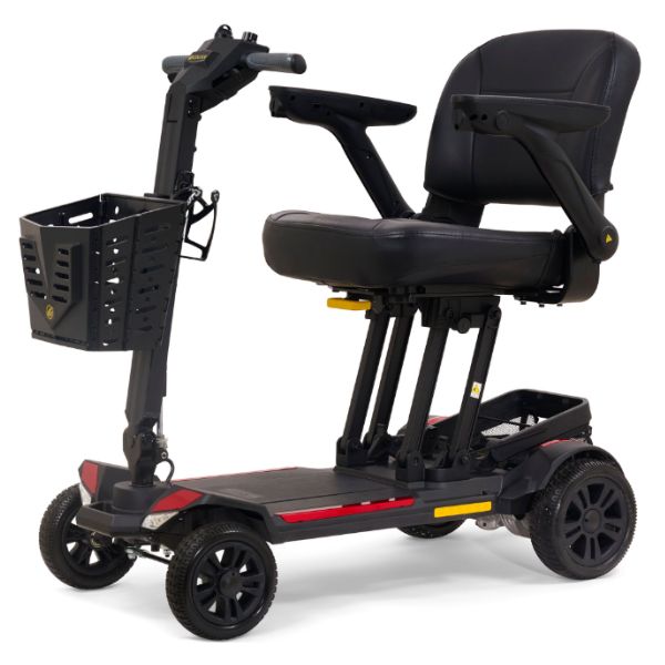 Buzzaround CarryOn HD 4-Wheel Mobility Scooter Left Angle View Red