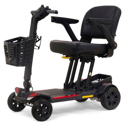 Buzzaround CarryOn HD 4-Wheel Mobility Scooter Left Angle View Red