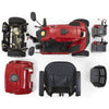 Image of Golden Technologies Companion 4-Wheel Bariatric Scooter GC440 Crimson Red Color Disassembled View