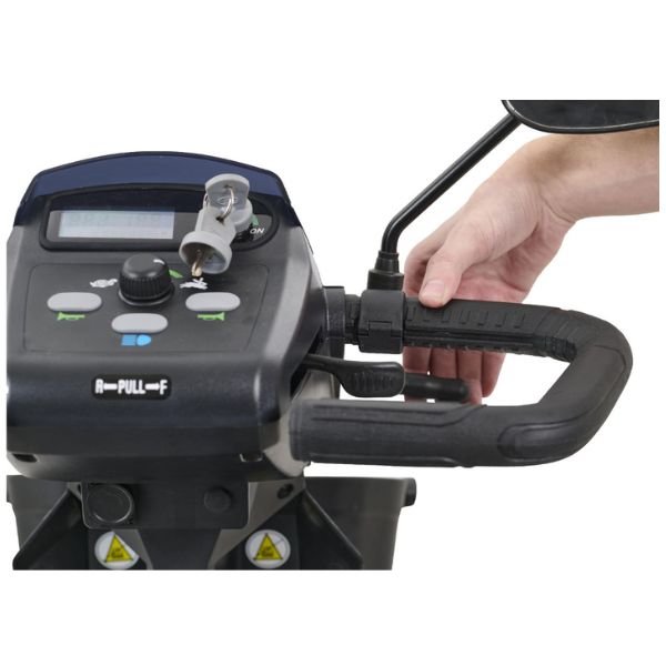 Golden Technologies Companion 4-Wheel Bariatric Scooter GC440 Galactic Grey Color  Throttle View