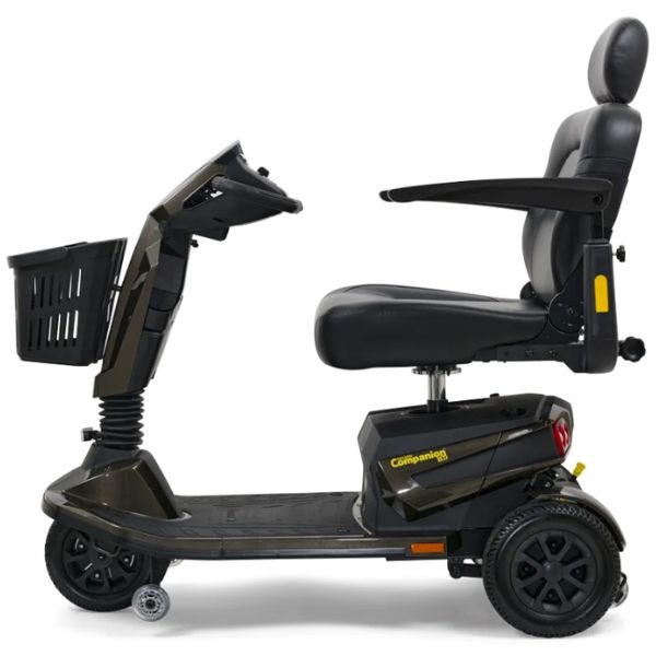 Golden Technologies Companion HD Bariatric Mobility Scooter Grey Color  Right Side View with Adjusted Tiller