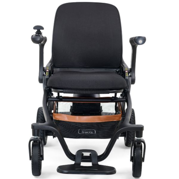 Golden Ally Portable Power Wheelchair (GP303) Black Color Front View