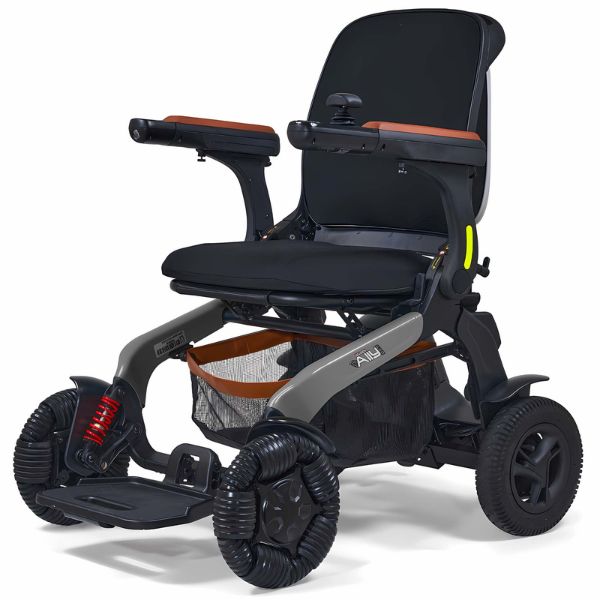 Golden Ally Pro Folding Electric Wheelchair GP304 in Grey Color Frame