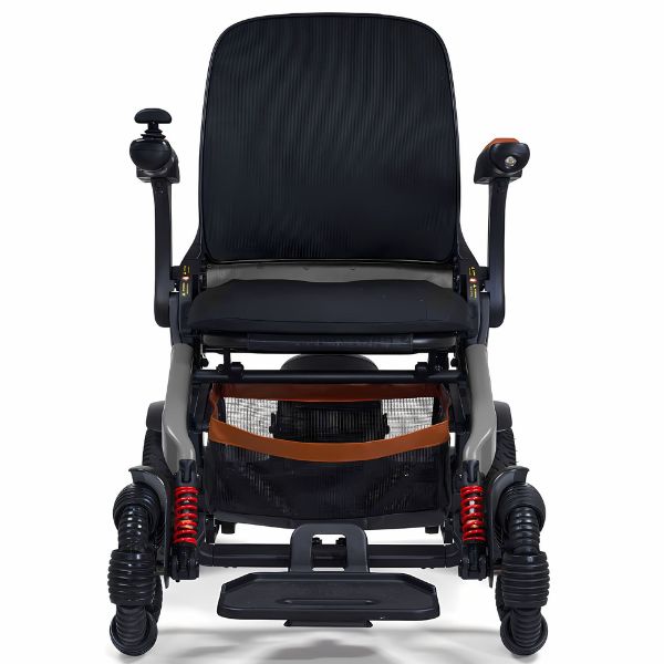Golden Ally Pro Folding Electric Wheelchair GP304 in Grey Color Frame Front View