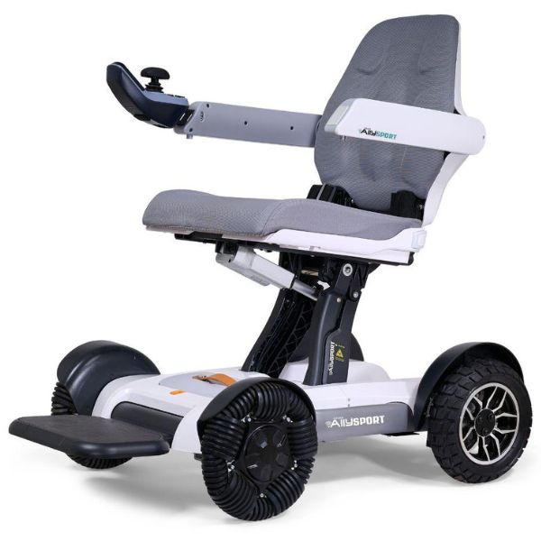 Golden Ally Sport Folding Electric Wheelchair GP305 White Color