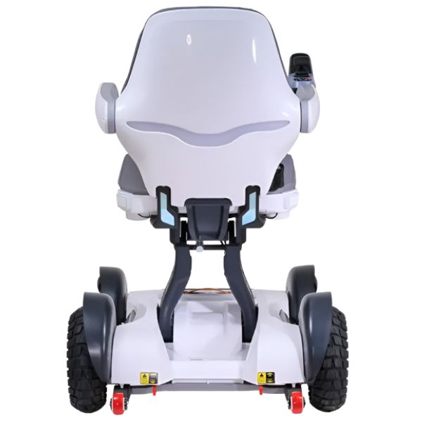 Golden Ally Sport Folding Electric Wheelchair GP305 White Color Back View