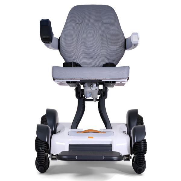 Golden Ally Sport Folding Electric Wheelchair GP305 White Color Front View