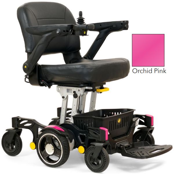 Golden Buzzarround CarryOn  Portable Electric Wheelchair GP130 with Orchid Pink Shroud