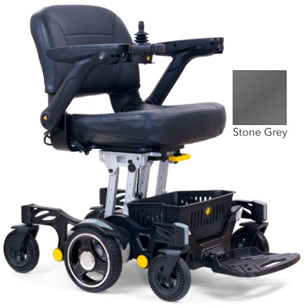 Golden Buzzarround CarryOn  Portable Electric Wheelchair GP130 with Stone Grey Shroud