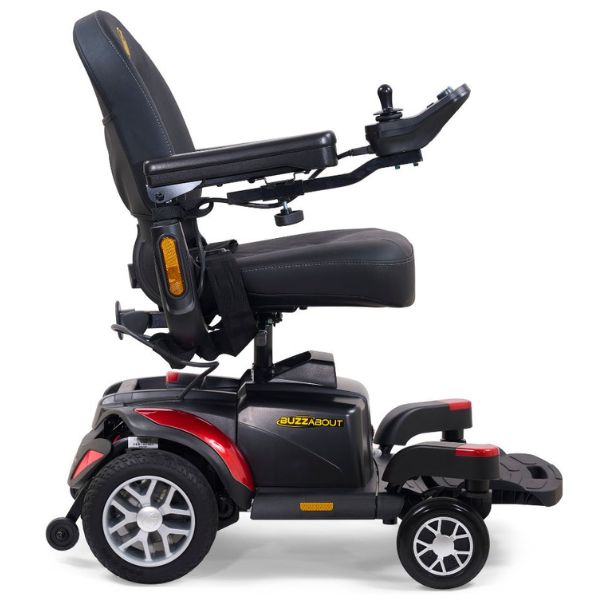Golden Technologies BuzzAbout Power Chair GP164 with its new high back stadium seat side view