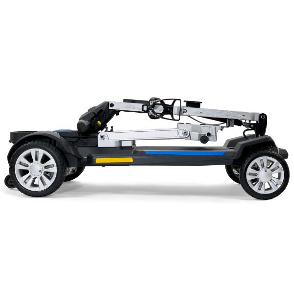 Golden Technologies Buzzaround Carry On Folding Mobility Scooter GB120 Blue Color Folded View