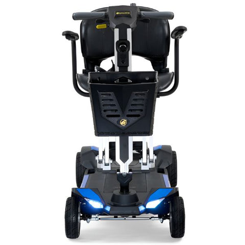 Golden Technologies Buzzaround Carry On Folding Mobility Scooter GB120 Blue Color Front View