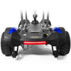 Image of Golden Technologies Buzzaround Carry On Folding Mobility Scooter GB120 Blue Color Rear Lights View