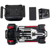 Image of Golden Technologies Buzzaround Carry On Folding Mobility Scooter GB120 Red Color Disassembled View
