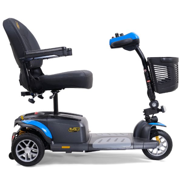 Golden Technologies Buzzaround Extreme 3-Wheel Mobility Scooter GB118 Blue Color Shroud Right Side View