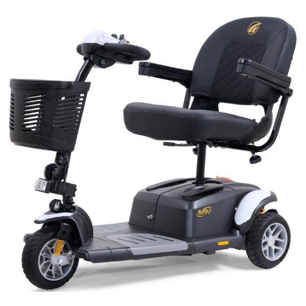 Golden Technologies Buzzaround Extreme 3-Wheel Mobility Scooter GB118 Crisp White Color Shroud
