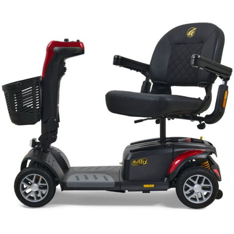 Golden Technologies Buzzaround LX 4-Wheel Scooter Left Side View with Slightly Turned Seat