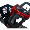 Image of Golden Technologies Buzzaround LX GB119 3-Wheel Scooter Red Color Control Panel, Delta Grip and front Basket View