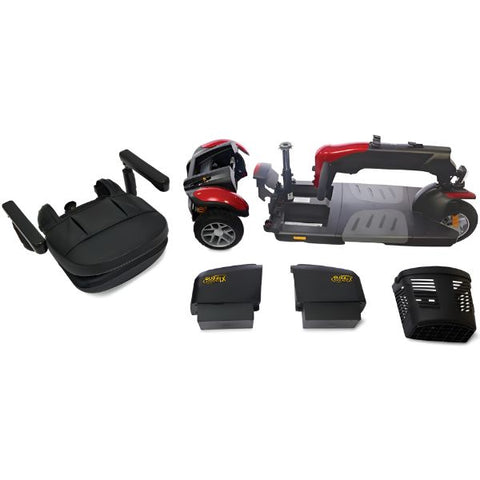 Golden Technologies Buzzaround LX GB119 3-Wheel Scooter Red Color Shroud  DIsassembled View